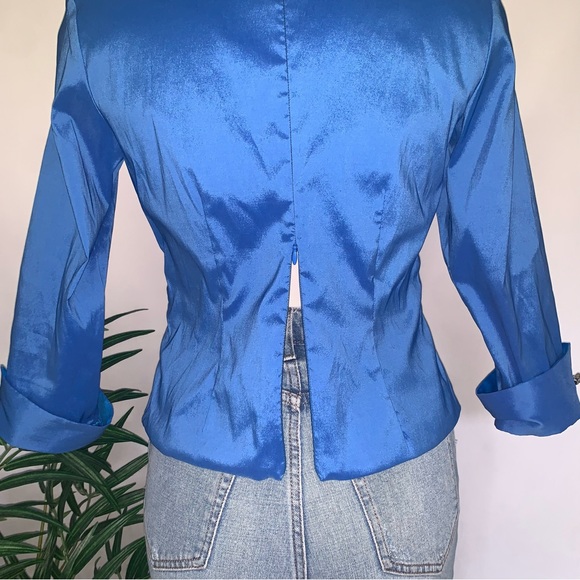 v i n t a g e :: Dramatic Pleated Glam Rhinestone Statement Blouse - Picture 9 of 13